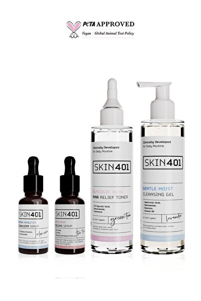 Skin401 Temel Bakım Leke Rutini (TÜM CİLT TİPLERİ)