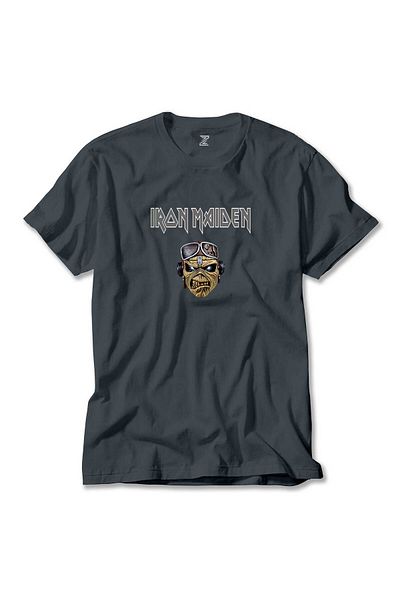 Z zepplin Iron Maiden Zombie Face - Smoked T-Shirt