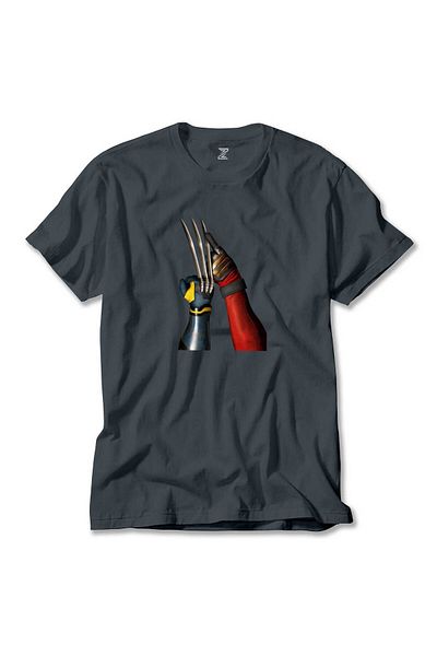 Z zepplin Καπνιστό μπλουζάκι με μοτίβο αφίσας Deadpool Wolverine
