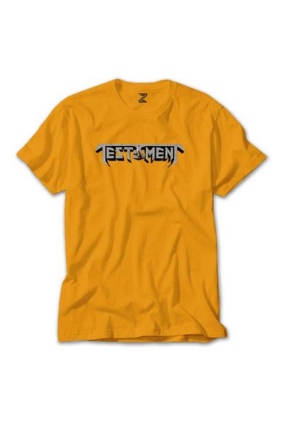Z zepplin Κίτρινο T-shirt με μοτίβο λογότυπου Testament