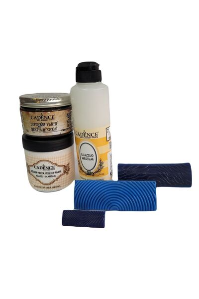 Cadence Eskitme Seti ( 250 Ml Glaze Medium -eskitme Kremi Espresso+ Budak Dok...