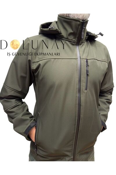 Dolunay İş Elbiseleri Palton de exterior impermeabil Softshell verde kaki