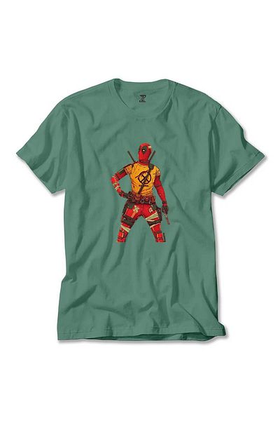 Z zepplin Πράσινο μπλουζάκι Deadpool με λογότυπο X Men