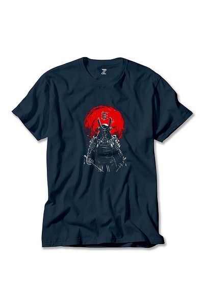 Z zepplin Μπλουζάκι Samurai Navy Blue - Σχέδιο Red Warrior