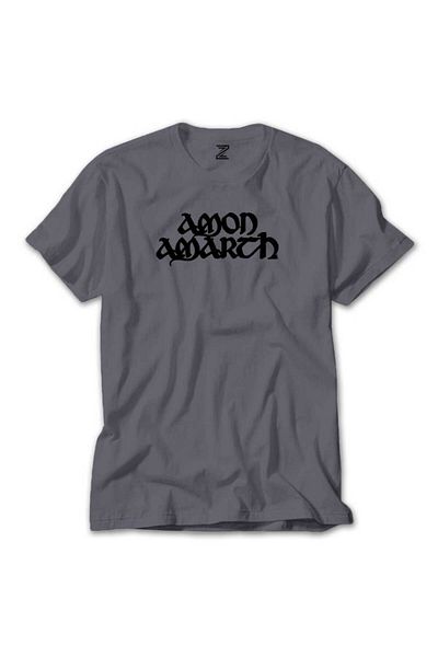 Z zepplin Amon Amarth Grey T-Shirt - Κείμενο με μοτίβο