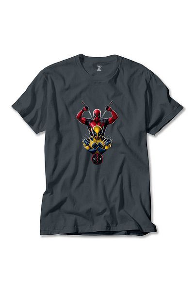 Z zepplin Deadpool Wolverine Warriors - Smoked T-Shirt