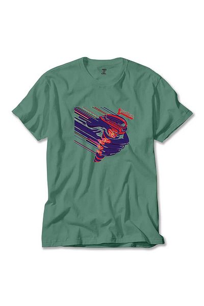 Z zepplin Judas Priest Turbo - Πράσινο T-Shirt