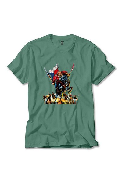 Z zepplin Iron Maiden Warriors - Πράσινο T-Shirt