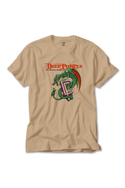 Z zepplin Deep Purple - The Battle Rages Cream T-Shirt