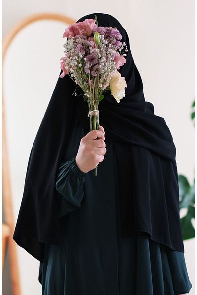 suhneva Medina Silk Shawl Μαύρο (ΜΕΓΑΛΟ ΜΕΓΕΘΟΣ)