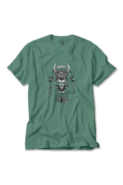 Z zepplin Πράσινο μπλουζάκι Samurai Skull