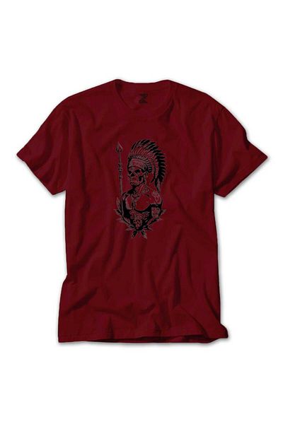 Z zepplin Skull Warriors Red Native American T-shirt