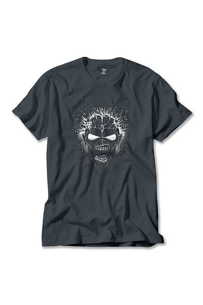 Z zepplin Καπνιστό μπλουζάκι με σχέδιο Iron Maiden Skull