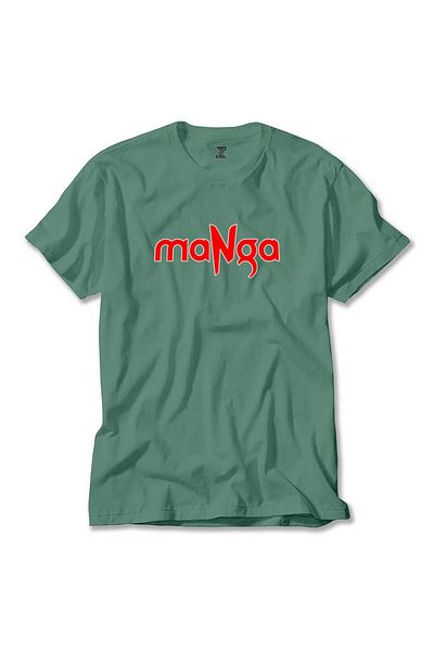 Z zepplin Πράσινο T-Shirt MaNga Red Text