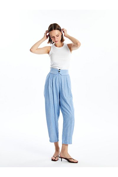 LC Waikiki Potrivire confortabilă - Pantaloni de damă cu talie pliată