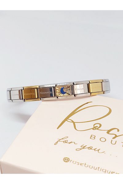 RoseCo00 Italian Charm Steel Combination Bracelet