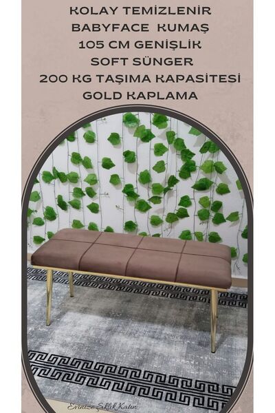 ÖZCAN METAL GOLD Metal Ayaklı Metal Kasalı Bench Mutfak Salon Antre Yatak Oda...