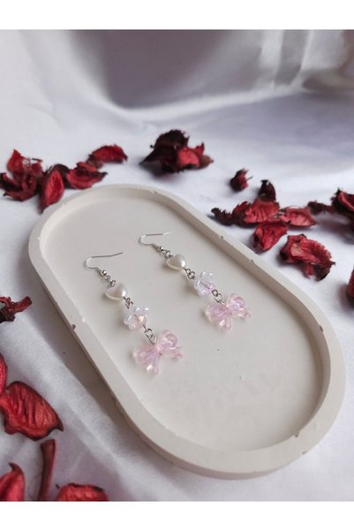 LE&DA Accessory Heart Pearl Coquette Fairycore Earrings