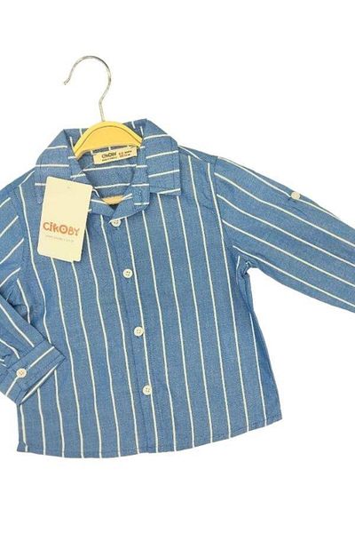 Çikoby Striped Sports Shirt for Baby Boy