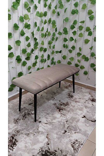 ÖZCAN METAL Siyah Metal Ayaklı Metal Kasalı Bench Mutfak Salon Antre Yatak Od...