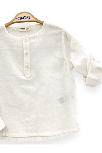 Çikoby Хлопчача сорочка з ґудзиками з льону
