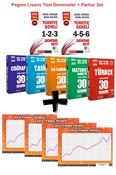 Pegem Akademi Yayıncılık Pegem KPSS 2024 Türkiye Geneli +  Lisans Tüm Denemel...