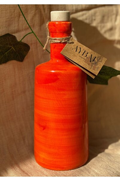 Natural Sızma Zeytinyağı Nar Çiçeği Uranüs Model Seramik Şişe 500 ml