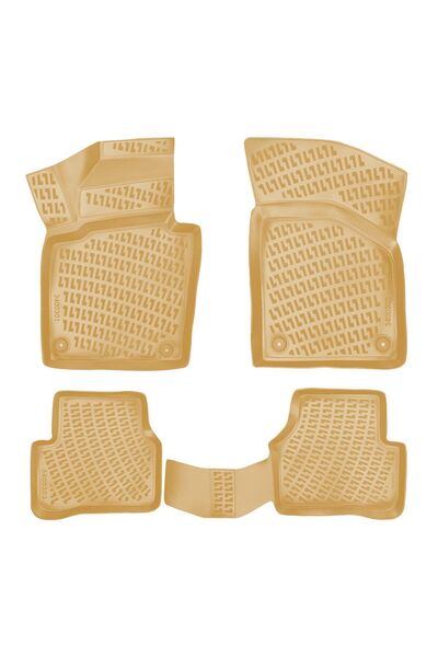 Rizline Volkswagen Passat B7 2014 Araca Özel Tasarım 3D Havuzlu Bej Paspas