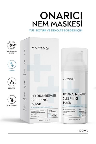 Anyong Barrier Repairing, Soothing and Moisturizing Face Mask 100 ml / Ginseng & Centella (CİCA)