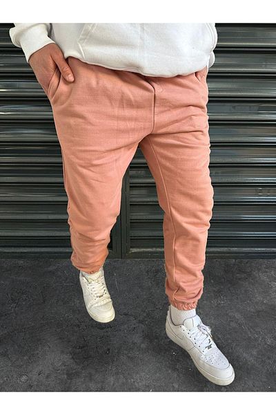 Calvin Jones بنطال رياضي رجالي من Dusty Rose بأرجل مطاطية كبيرة الحجم