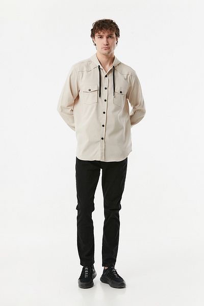Fulla Moda Hooded Double Pocket Shirt