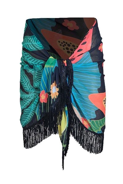 Bolder Women's Tasseled Mango Pattern Pareo