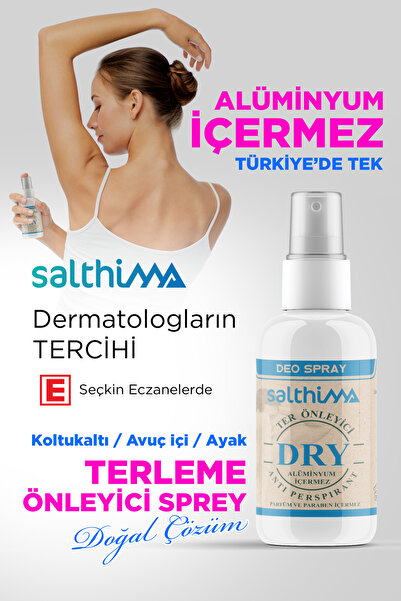 Salthima Terleme Ter Önleyici Ve Ter Kokusuna Karşı Koruma Antiperspirant Spr...
