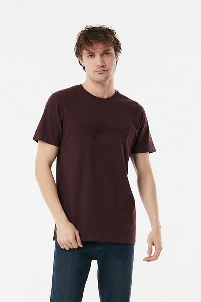 Fulla Moda Μπλουζάκι με ανάγλυφο πλήρωμα με λαιμόκοψη