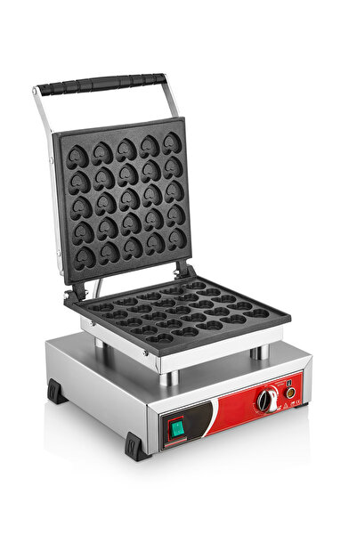 KUTLU TİCARET KUTLU TEKLİ KAPAKLI KALPLİ BUBBLE WAFFLE MAKİNESİ