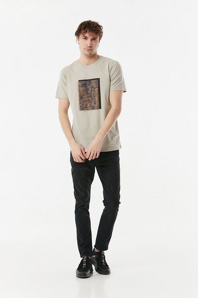 Fulla Moda Tricou cu decolteu cu imprimeu