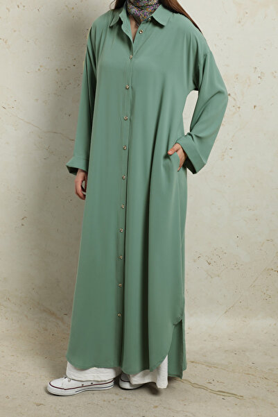 ZÜLAYS Duble Kol Salaş Gömlek Mint