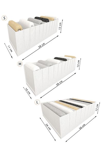 ALERİA CONCEPT 3-Piece (S),(M),(L) Size Mixed Mix Cabinet Organizer