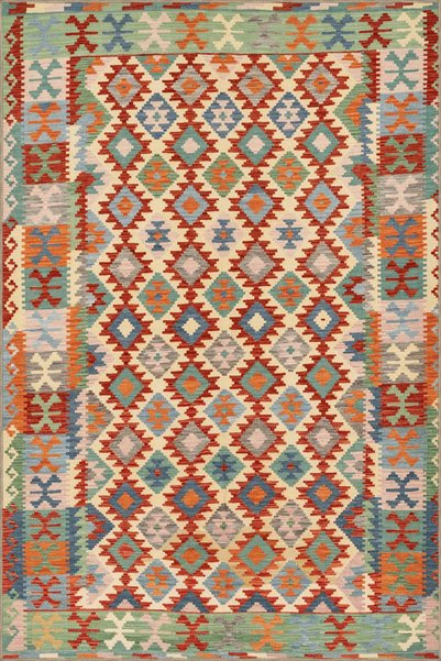 Rugs Modern Halı Covor decorativ vintage cu motiv geometric mixt multicolor 5214