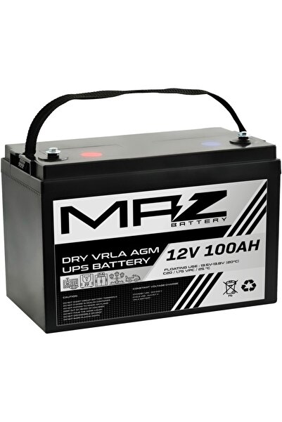 Maz Akü 12 Volt 100 Amper (Ah) Kuru AGM VRLA UPS Akü Yeni Üretim
