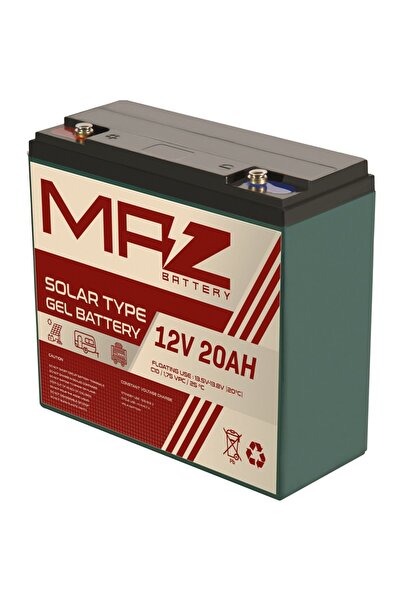 Maz Akü 12 Volt 20 Amper Solar Jel Akü 12V 20AH (Yeni Üretim)