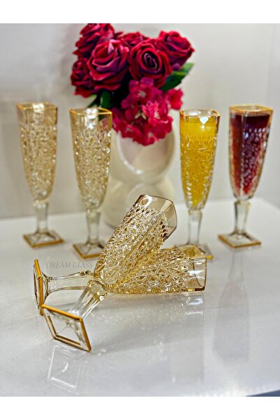 Dream glass 6 KİŞİLİK YALDIZLI  KAHVE YANI & MEŞRUBAT BARDAĞI