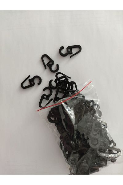 perhal perde ve halı 50 buc. Clip pentru perdea rustică de culoare neagră, cârlig pentru perdea rustică, clemă rustică