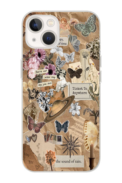 moonset Iphone 13 Uyumlu Ticket To Anywhere Tasarımlı Baskılı Şeffaf Telefon ...