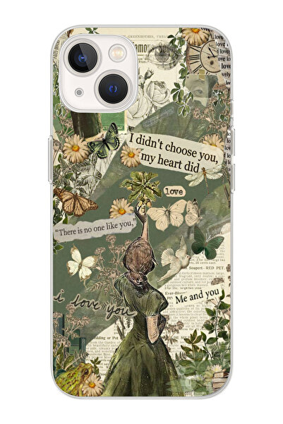 moonset Iphone 13 Uyumlu My Heart Did Tasarımlı Baskılı Şeffaf Telefon Kılıfı