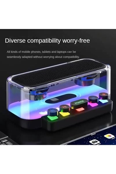 fortrek Rgb Işıklı Bluetoothlu Extra Bass Ses Bombası Yüksek Ses Vip Parti hoparlörü BTspeaker