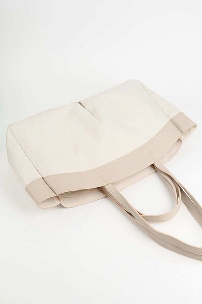 Vivaq Λινάρι Daily Beach Bag - Αφαιρούμενο κουτάβι, Λεπτομέρεια από συνθετικό δέρμα βιζόν