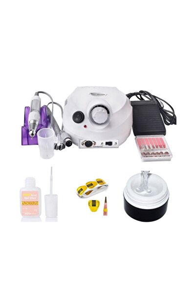 YAYOGE Naildrill 35000 Rpm Freze Cihaz Ve Uçları /15 gr Builder Jel/100 Adet ...