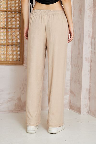 EGN Summer Wide Leg Tile Seersucker Women's Trousers