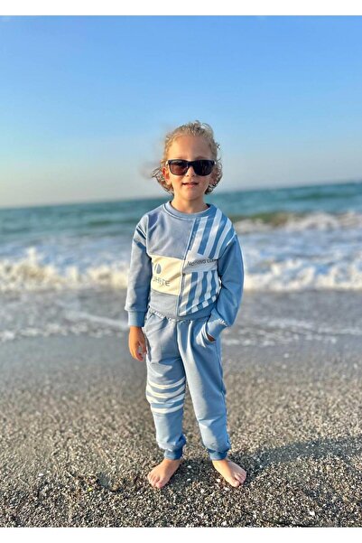 YİGİT BUTİK بدلة للأولاد مخططة بأكمام طويلة - Yigit Boutique